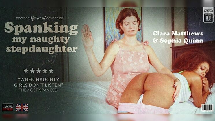 Naughty Stepdaughter Sophia Quinn Gets a Spanking