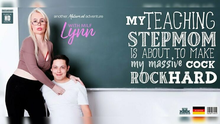 [Mature.nl] - Lynn, a Shaved Blonde, Seduces Her Stepson for Sex