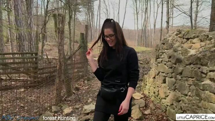 Little Caprice Sucks Cock in Public