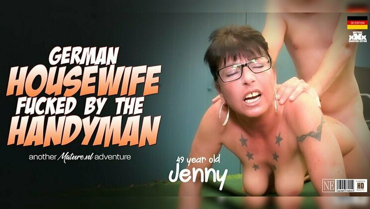 Handyman and 49 Year Old Jenny Have Hardcore Sex
