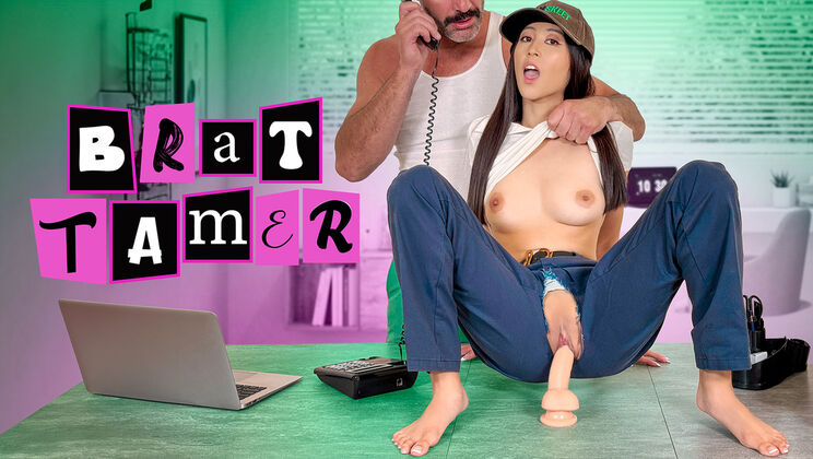 [BratTamer] - Alexia's Gagging and Spanking Session - Charles Dera - Alexia Anders