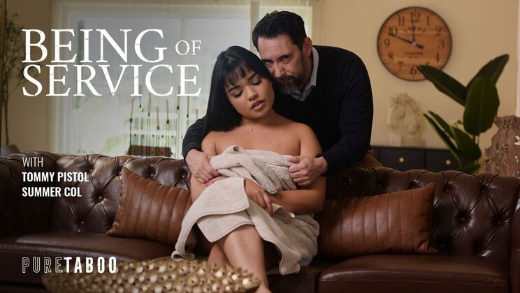 [PureTaboo] - Summer Col's shaved pussy gets licked and fucked - Tommy Pistol - Summer Col