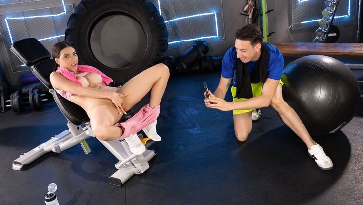 [FitnessRooms] - Brunette Emily Pink Loves Spooning Sex in the Gym - Emily Pink - Alexander Tda