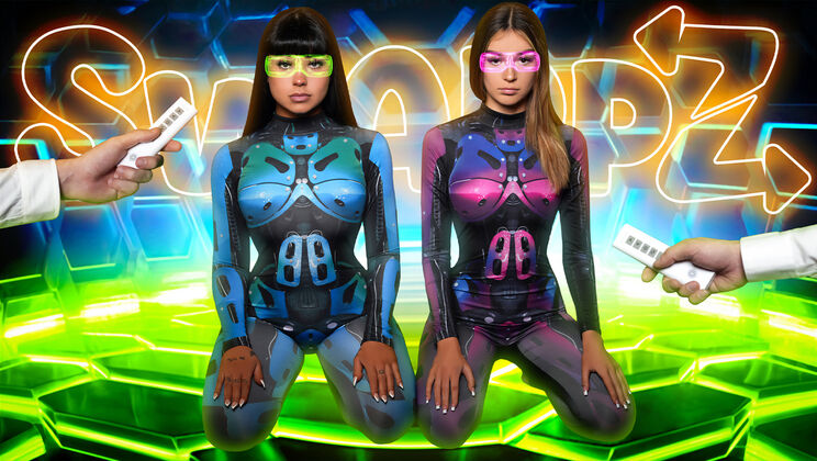 [SisSwap] - Robo-Stepsis Foursome - Cum in Mouth Action - Jayden Marcos - Sage Roux - Beca Barbie - Della Cate