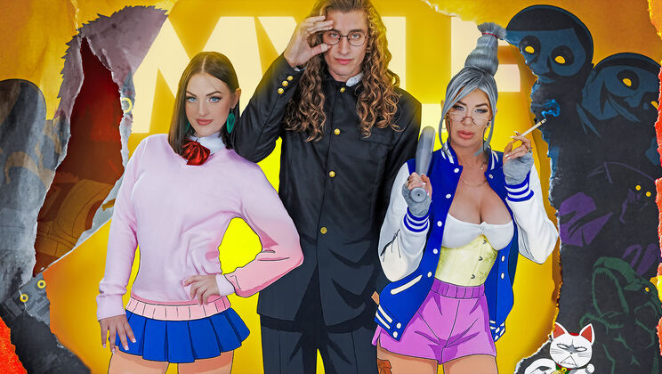 [BadMilfs] - Hot Threesome: Braless Girls Fuck My Haunted Boyfriend! - Lolly Dames - Giovanni - Lucy Lotus