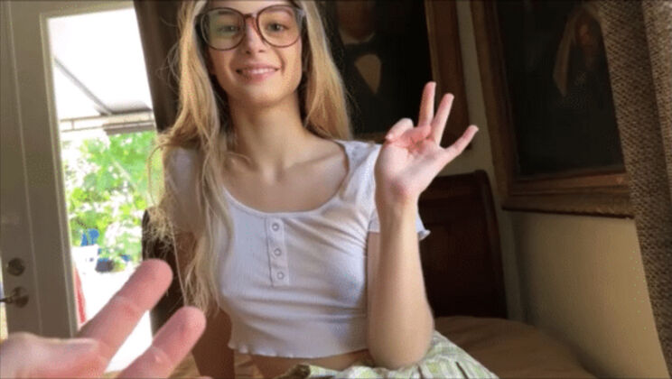 Blonde Teen Molly's Secret Cumshot