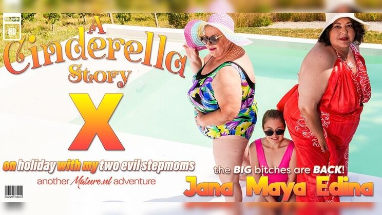 [Mature.nl] - Maya gets her tight ass eaten by mature lesbians - Maya - Jana - Edina