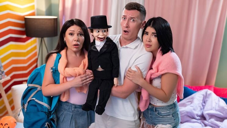 [FakeHostel] - Amateur Halloween: Facial and Multiple Cumshots - Charlie Dean - Lady Dee - Lola Bratz