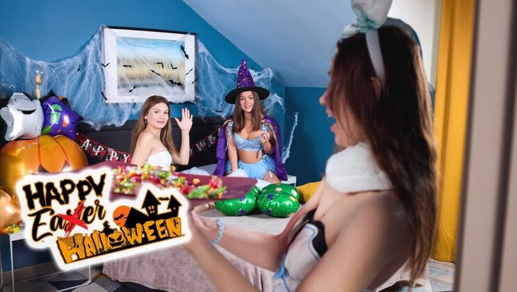 [ClubSweethearts] - Curvy Witches Threesome with Long Hair - Hazel Grace - Milka Wey - Kitty Doll88