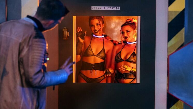 [DigitalPlayground] - Space Orgy with Cumshot on Natural Tits and Big Ass - Danny D - Emily Woods - Ruby Sims