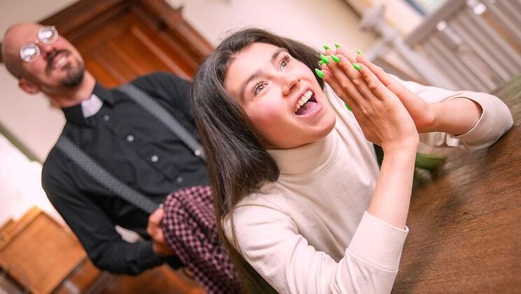 Hardcore Anal and Blowjob Confession Scene