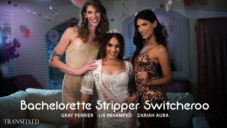 [Transfixed] - Liv Revamped & Zariah Aura Fuck Gray Perrier's Big Cock - Threesome Fucking - Liv Revamped - Zariah Aura - Gray Perrier