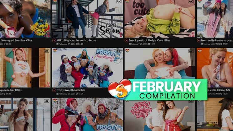 [ClubSweethearts] - February 2026's Hottest European Compilation - Tess Lyndon - Maaike - Lady Luna - Kamilla C - Britney Spring - Willy Regal - Viola Weber - Sara Bork - Milka Wey - Moon Imp - Cristafeer Robien - Rihanna Black - Erika Mori - Alice Flore - Megan Murkovski - Baby Dahl - Amelia Ost - Molly Cute - Roxy Muray - Nathalie Q - Remido - Silver Valkyrie - Janet E