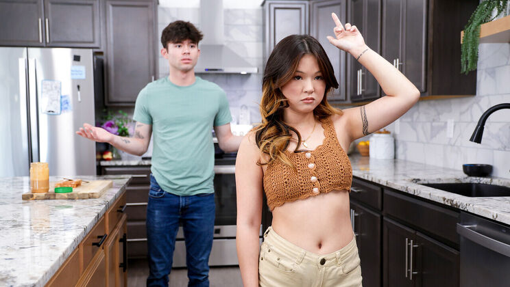 Lulu Chu Pops Out Of Bed - Stepbro Gets Pussy Ride In Seconds